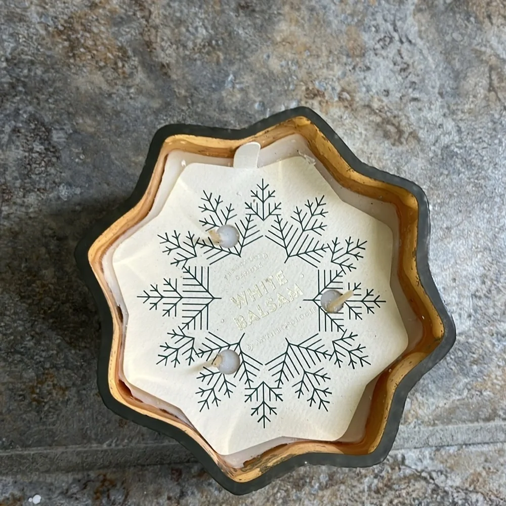 Anthropologie Home White Balsam Star Candle NIB Bundle of 4